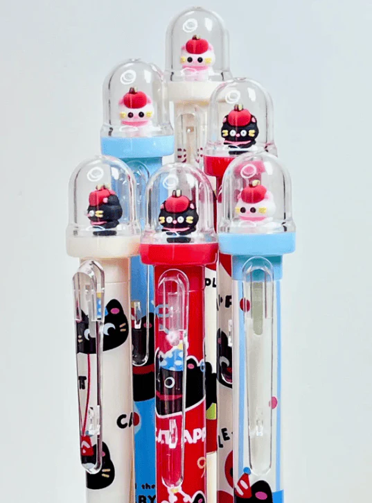 Apple Cat Retractable Gel Pen - Image 2