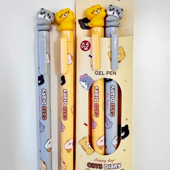 Cats Diary Sharing Set Gel Pen 2 Pack - Image 3