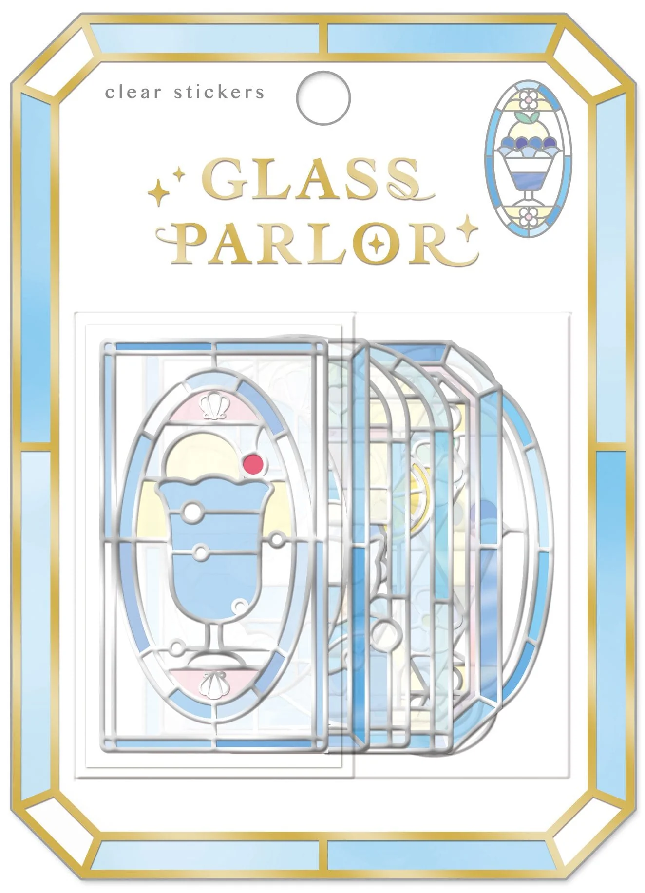 Cream Soda Glass Parlor Flake Stickers