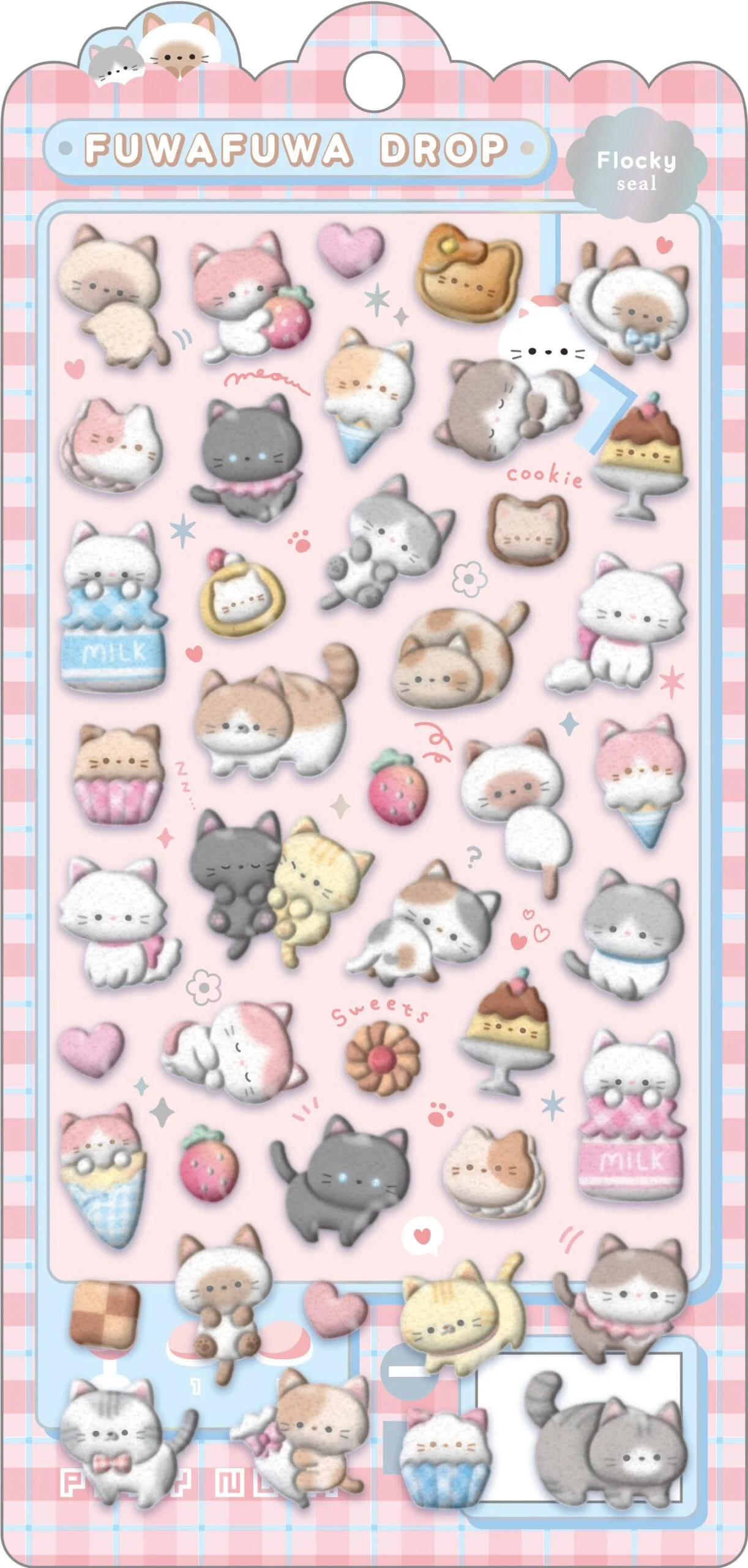 Cats Fuwafuwa Drop Stickers