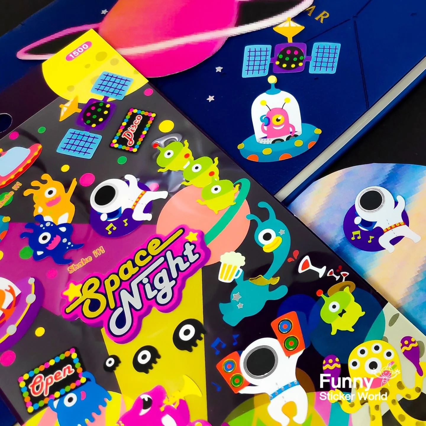 Alien Space Night Sticker - Image 3