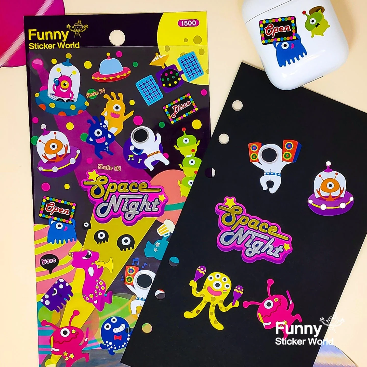 Alien Space Night Sticker - Image 5