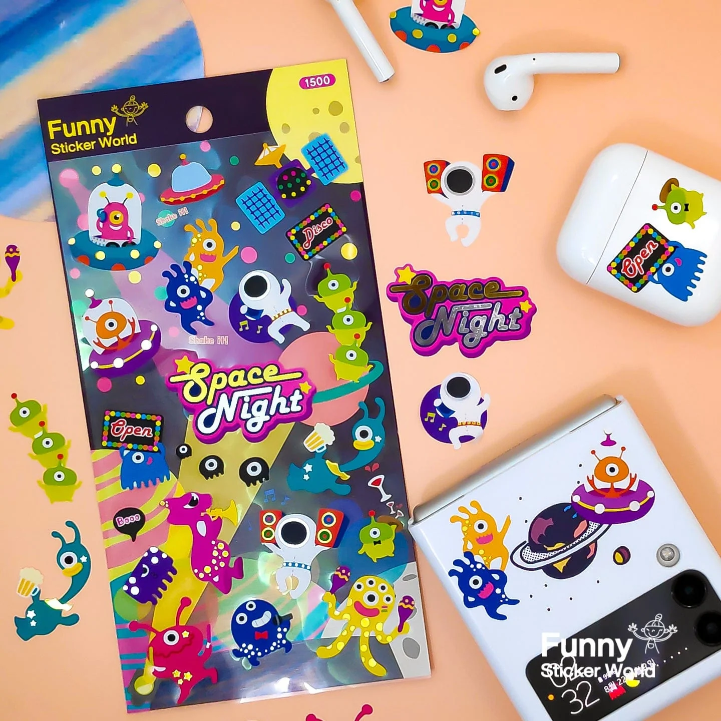 Alien Space Night Sticker - Image 7
