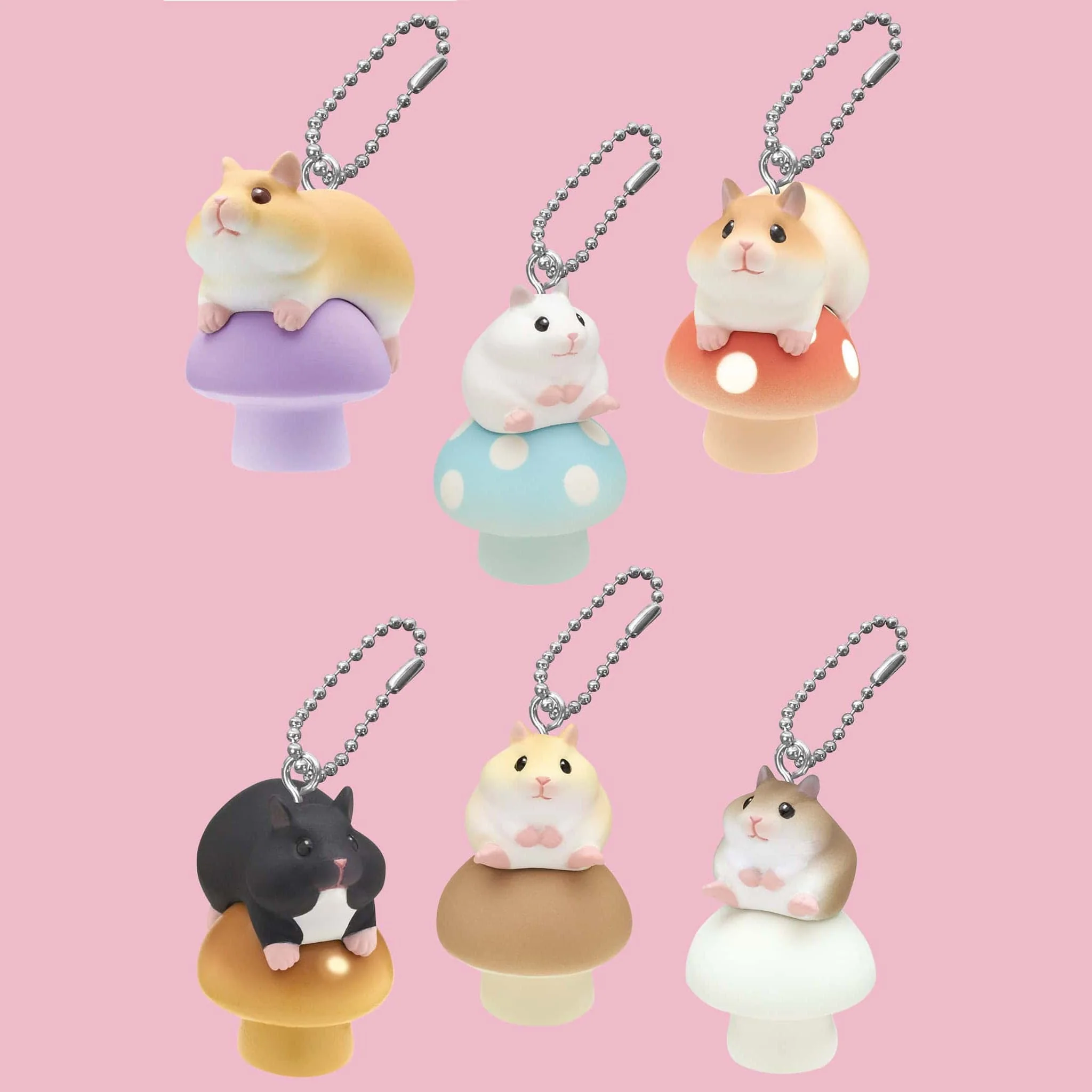 Hamster On Mushroom Keychain Blind Box - Image 3