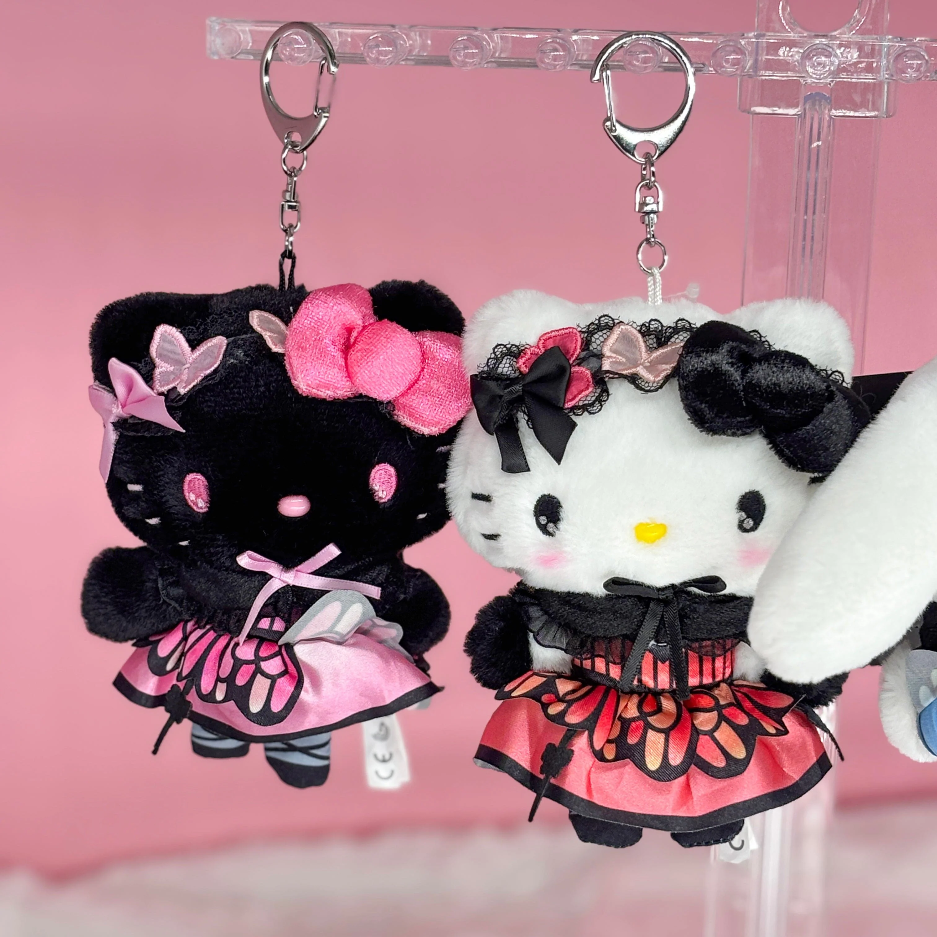 Hello Kitty Plush Keychain (Dark Butterfly Series) - Image 3