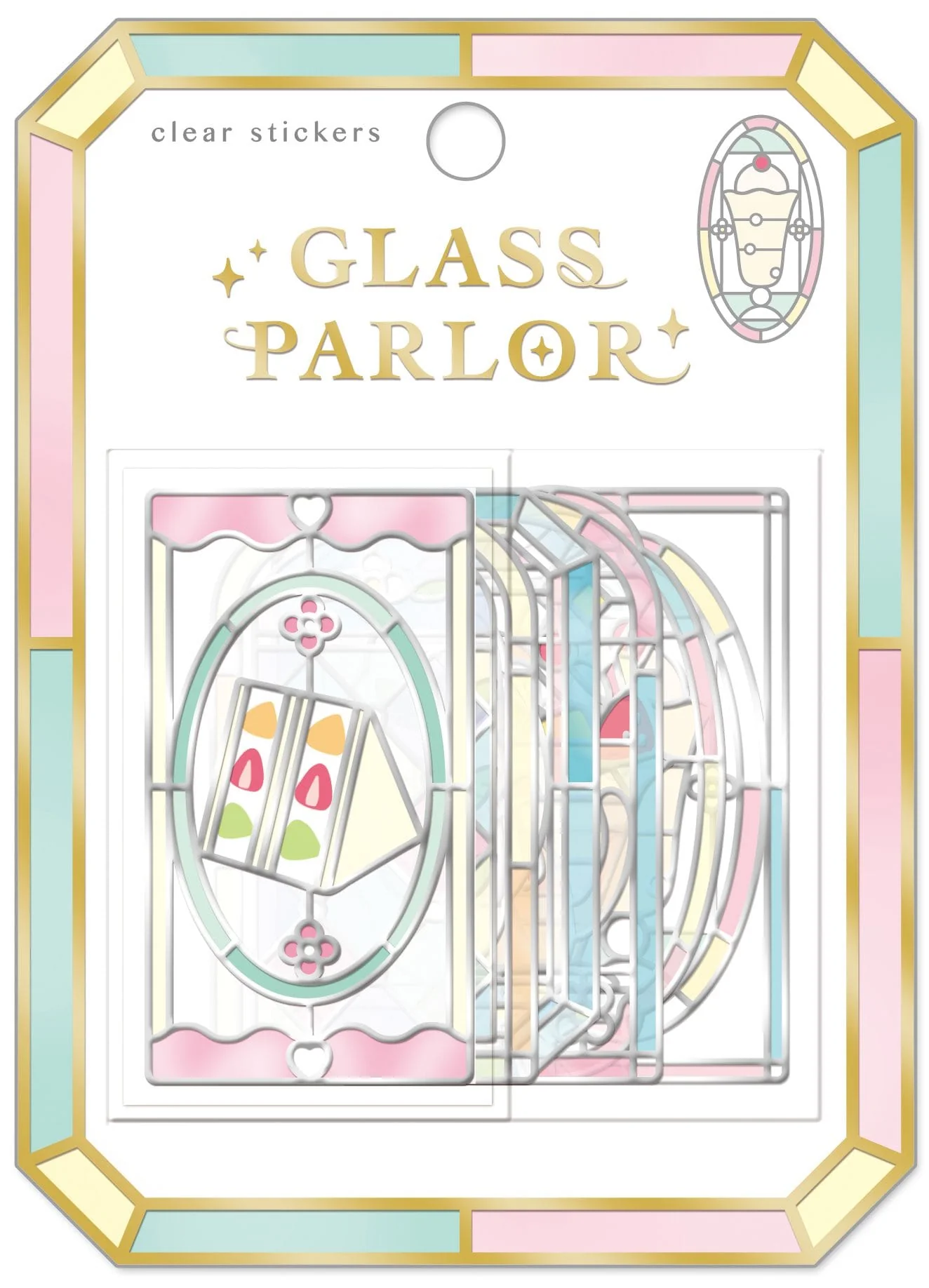 Milkshake Glass Parlor Flake Stickers
