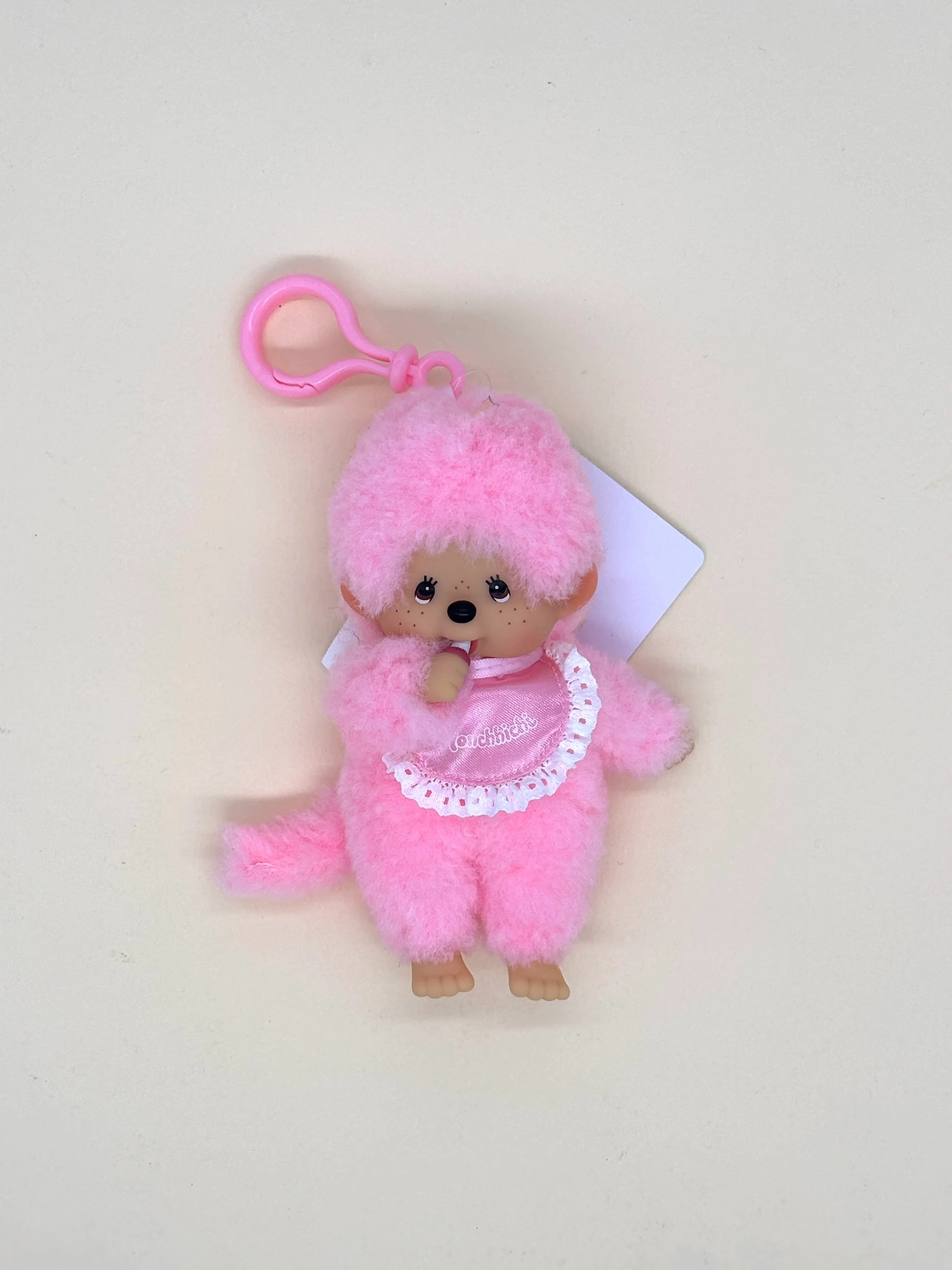 Monchhichi Light Pink Lace Satin Keychain