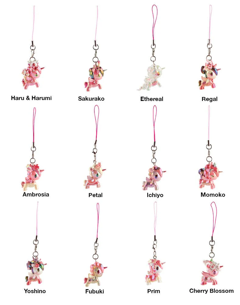 Tokidoki Shimmer Cherry Blossom Unicorno Frenzies Phone Charm Blind Box - Image 3